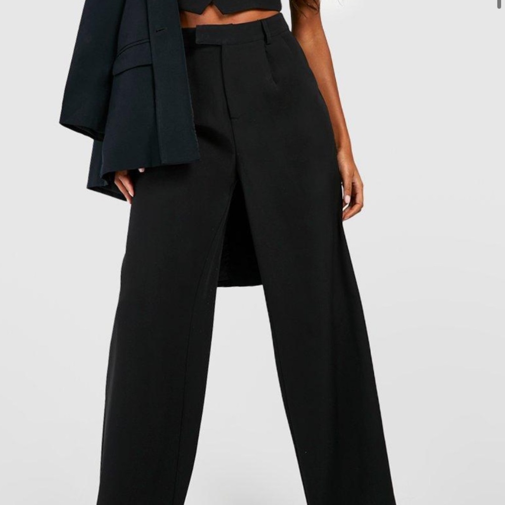Boohoo wide leg dress pants